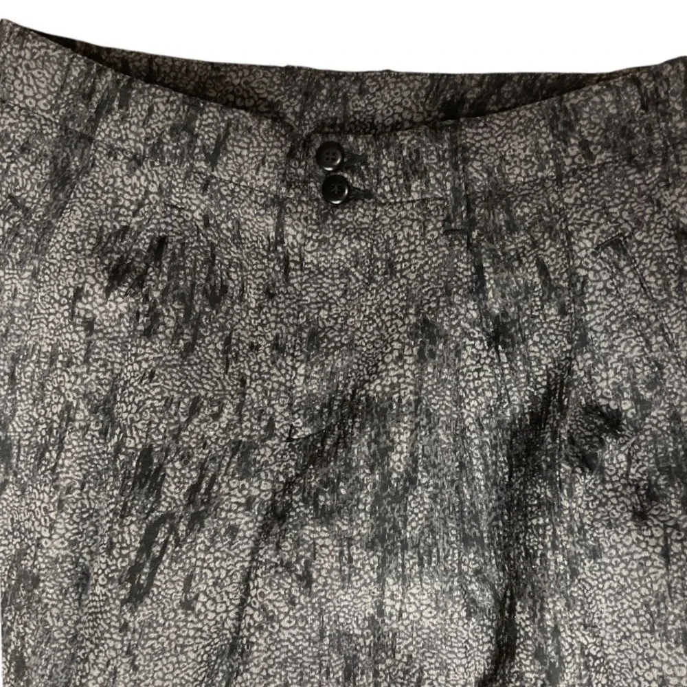 Emporio Armani Main Line Metallic Jacquard Pants S/M Silver Black NWT $495‎